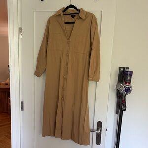 Area Stars Tan Button-Down Safari Dress